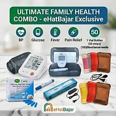 Complete Home Health Care Combo Pack – Blood Pressure Monitor, Glucose Meter Kit & Heating Bag Set